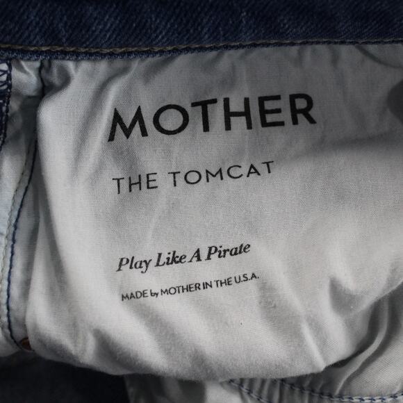 Mother Jean Women 30 The Tomcat Play Like A Pirate High Rise Straight Distressed - Picture 9 of 16